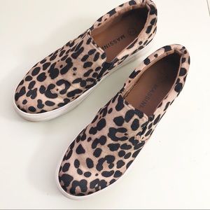 [Massini] Cheetah Print Platform Slip Ons